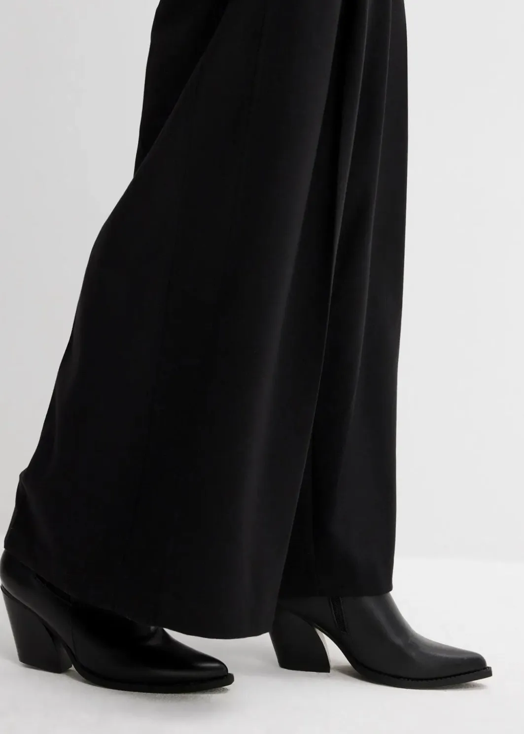 Damen bonprix Hosen|Bekleidung·Kleider|Hose mit Seitenschnallen aus Viskose-Mix