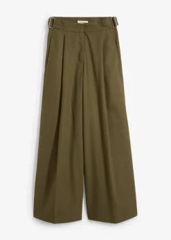 Damen bonprix Bekleidung·Kleider|Hosen|Hose mit Seitenschnallen aus Viskose-Mix