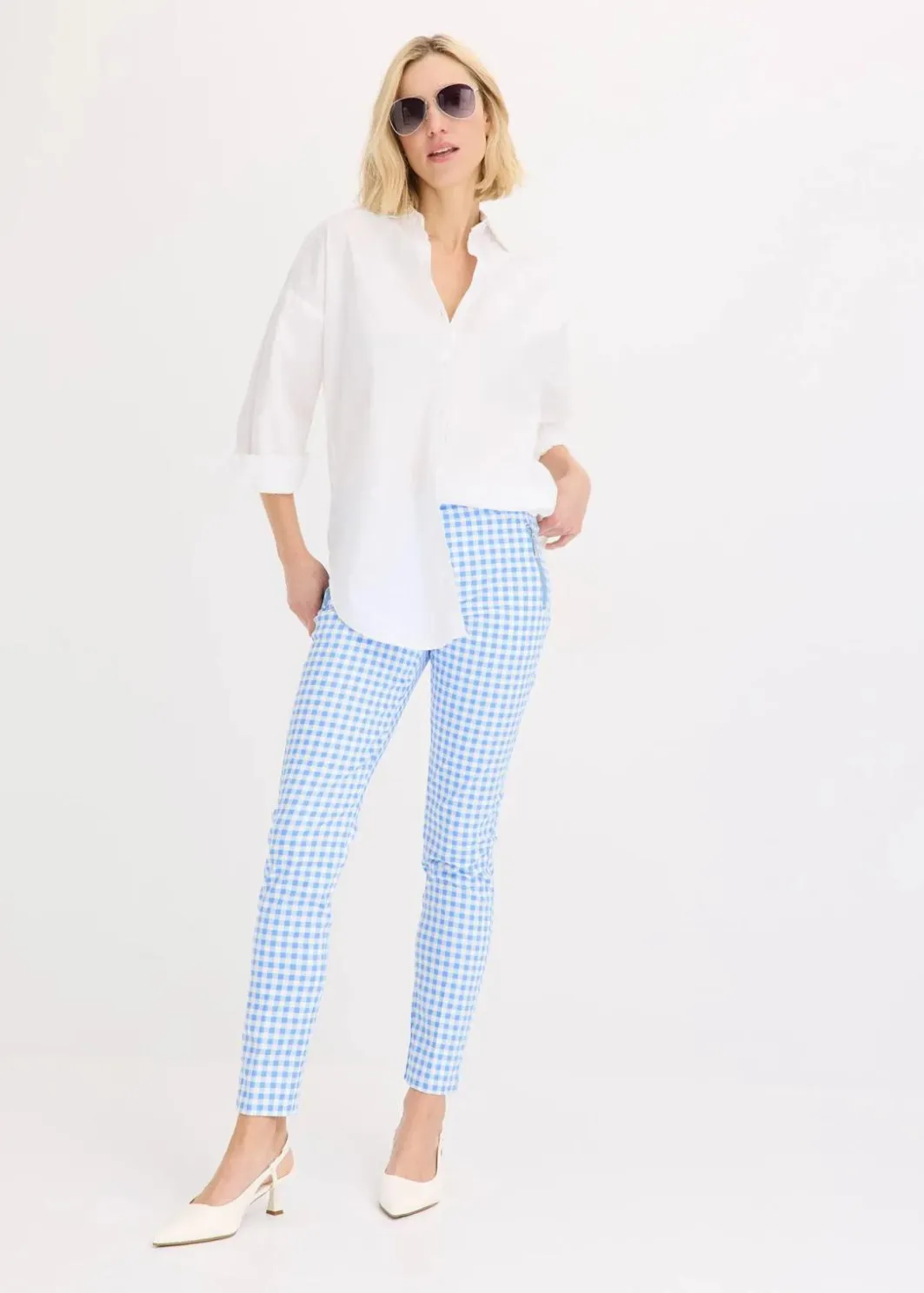 Damen bonprix Bekleidung·Kleider|Hosen|Hose mit Vichy Karo