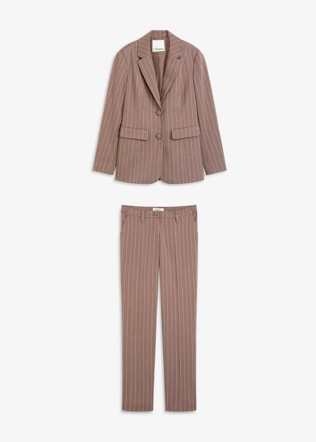 Damen bonprix Kurzgrößen|Bekleidung·Basics|Hosenanzug 2-tlg