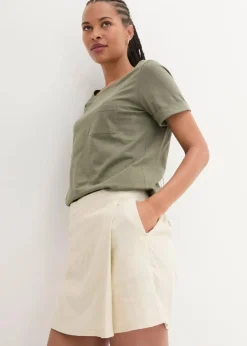 Damen bonprix Bekleidung·Kleider|Hosen|Hosenrock aus luftigem Leinen-Mix