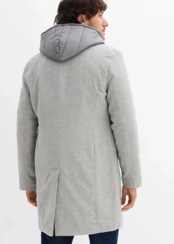 Herren bonprix Jacken & Mäntel|Große Größen|2-in-1 Blazermantel mit herausnehmbaren Kapuzeneinsatz