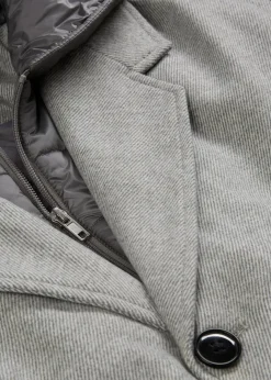 Herren bonprix Jacken & Mäntel|Große Größen|2-in-1 Blazermantel mit herausnehmbaren Kapuzeneinsatz