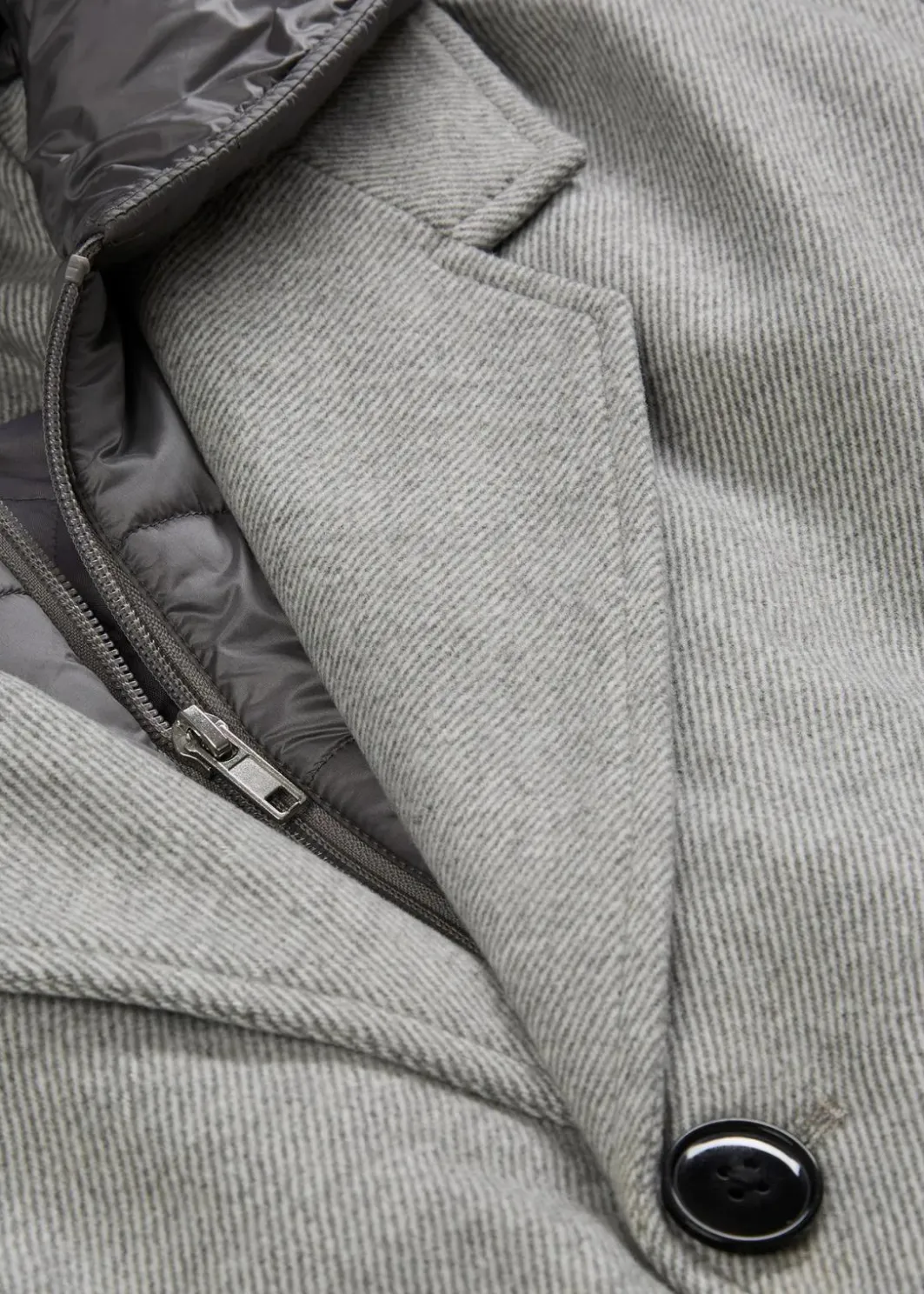 Herren bonprix Jacken & Mäntel|Große Größen|2-in-1 Blazermantel mit herausnehmbaren Kapuzeneinsatz