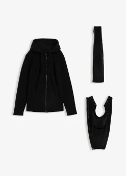 Damen bonprix Bekleidung·Blazer|Nachhaltigere Materialien|4-in-1 Fleecejacke mit Babyeinsatz und Vorder- und Rückentragefunktion
