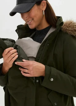 Damen bonprix Nachhaltigere Materialien|Umstandsmode|3-in-1 Funktions-Umstandsjacke und Tragejacke