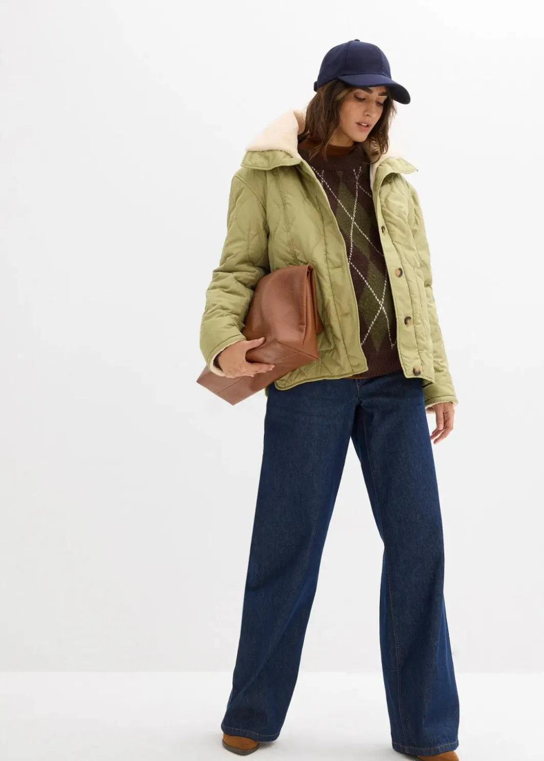 Damen bonprix Bekleidung·Blazer|Umstandsmode|3-in-1 Leichte Umstandsjacke mit Teddyfutter und Trageeinsatz