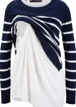 2-in-1 leichter Umstands- und Stillpullover Damen Bekleidung·Blazer|Umstandsmode