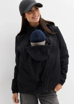 New 4-in-1 Softshelljacke mit Babyeinsatz zum vorne und hinten tragen Damen Bekleidung·Blazer|Umstandsmode