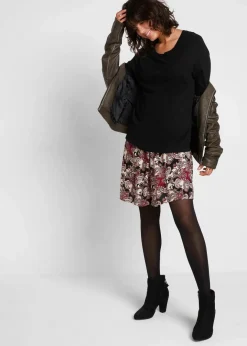 Online 2-in-1 Umstand- und Stillkleid aus einer Materialkombination Damen Umstandsmode