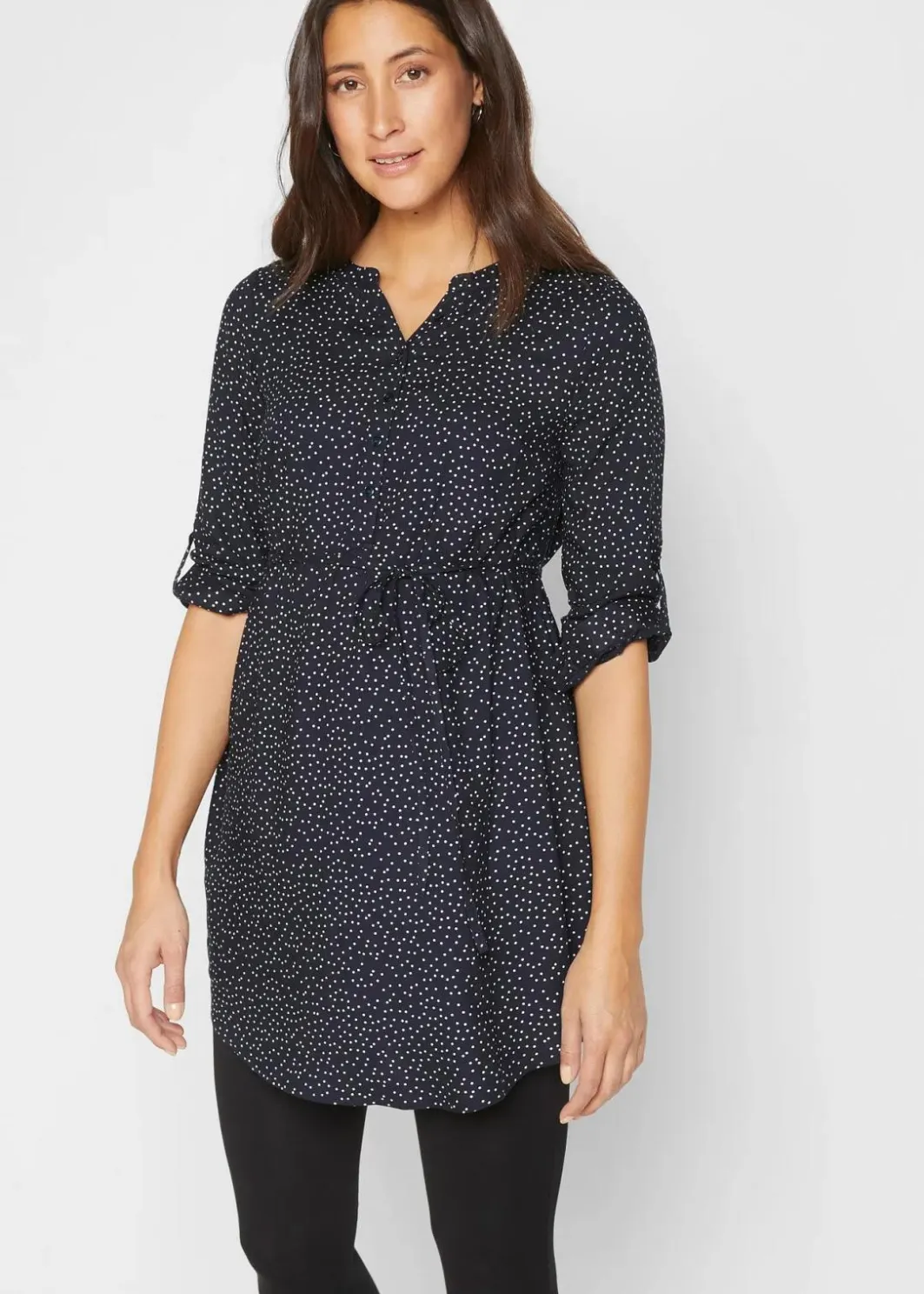 Sale 2-in-1 Umstands- und Stillblusenkleid aus fließender Viskose Damen Umstandsmode|Bekleidung·Blazer