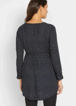 Sale 2-in-1 Umstands- und Stillblusenkleid aus fließender Viskose Damen Umstandsmode|Bekleidung·Blazer