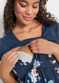 New 2-in-1 Umstands- und Stillkleid aus aus Viskose-Jersey Damen Bekleidung·Blazer|Umstandsmode