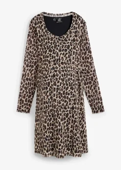 Best 2-in-1 Umstands- und Stillkleid mit Leoprint Damen Bekleidung·Blazer|Umstandsmode