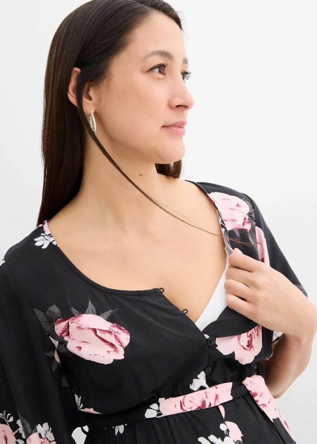 Sale 2-in-1 Umstands- und Stillkleid aus gewebter Viskose Damen Umstandsmode