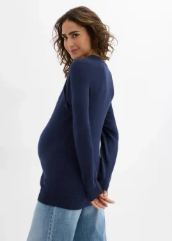 Damen bonprix Bekleidung·Blazer|Umstandsmode|2-in-1 Umstands- und Stillpullover aus reiner Bio-Baumwolle