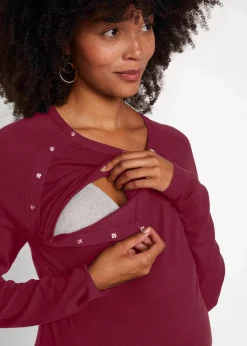 Damen bonprix Bekleidung·Blazer|Umstandsmode|2-in-1 Umstands- und Stillpullover aus Feinstrick