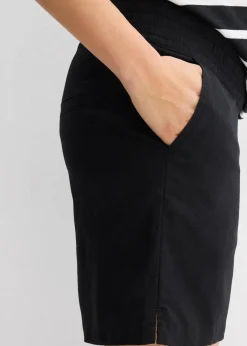Damen bonprix Bekleidung·Blazer|Umstandsmode|2-in-1 Umstandsbermuda mit Bauchband zum Umklappen aus Leinen-Mix