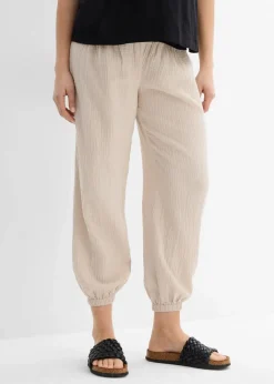 New 2-in-1 Umstandshose aus reinem Baumwollmusselin für die Schwangerschaft und danach Damen Bekleidung·Blazer|Umstandsmode