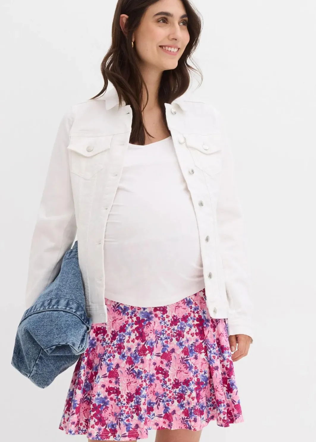Damen bonprix Bekleidung·Blazer|Umstandsmode|2-in-1 Umstandshosenrock aus Jersey