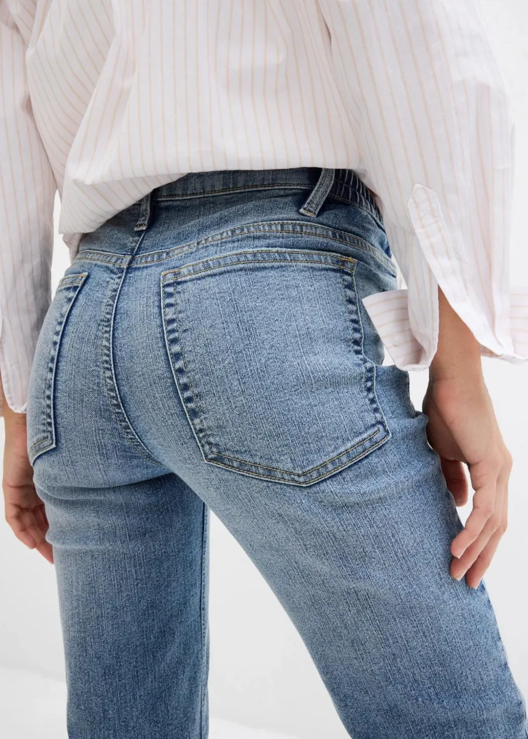 Damen bonprix Bekleidung·Blazer|Nachhaltigere Materialien|2-in-1 Umstandsjeans für die Schwangerschaft und danach, Straight