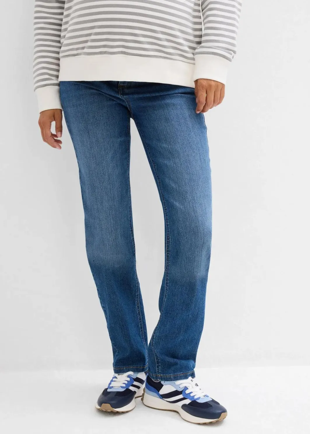 Damen bonprix Umstandsmode|Nachhaltigere Materialien|2-in-1 Umstandsjeans für die Schwangerschaft und danach, Straight