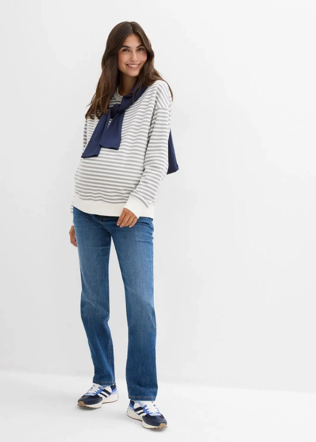 Damen bonprix Umstandsmode|Nachhaltigere Materialien|2-in-1 Umstandsjeans für die Schwangerschaft und danach, Straight