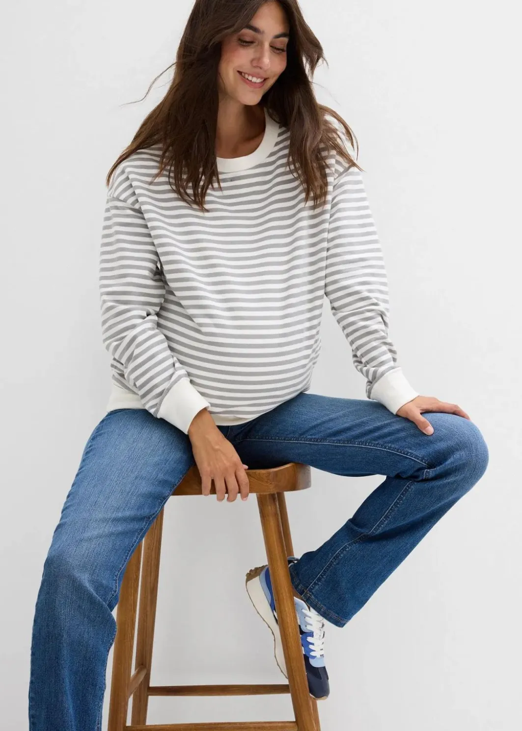 Damen bonprix Umstandsmode|Nachhaltigere Materialien|2-in-1 Umstandsjeans für die Schwangerschaft und danach, Straight