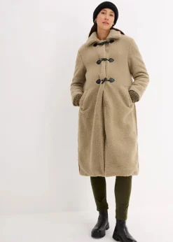 3-in-1 Umstandsmantel mit Trageeinsatz aus Teddyfleece Damen Bekleidung·Blazer|Umstandsmode