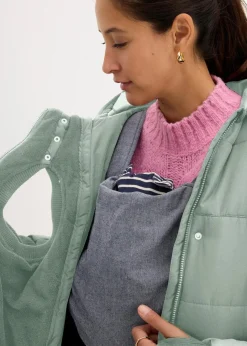 Damen bonprix Nachhaltigere Materialien|Umstandsmode|3-in-1 Umstandsmantel mit Trageeinsatz