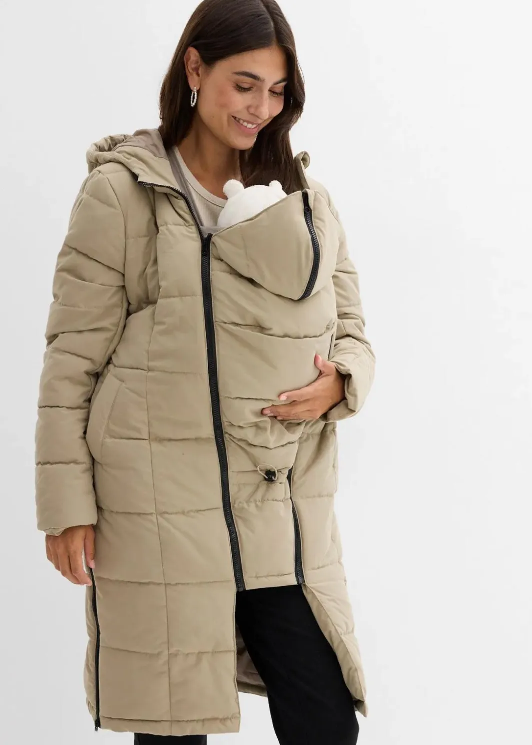 Sale 3-in-1 Umstandssteppmantel und Tragemantel mit recyceltem Polyester Damen Bekleidung·Blazer|Nachhaltigere Materialien