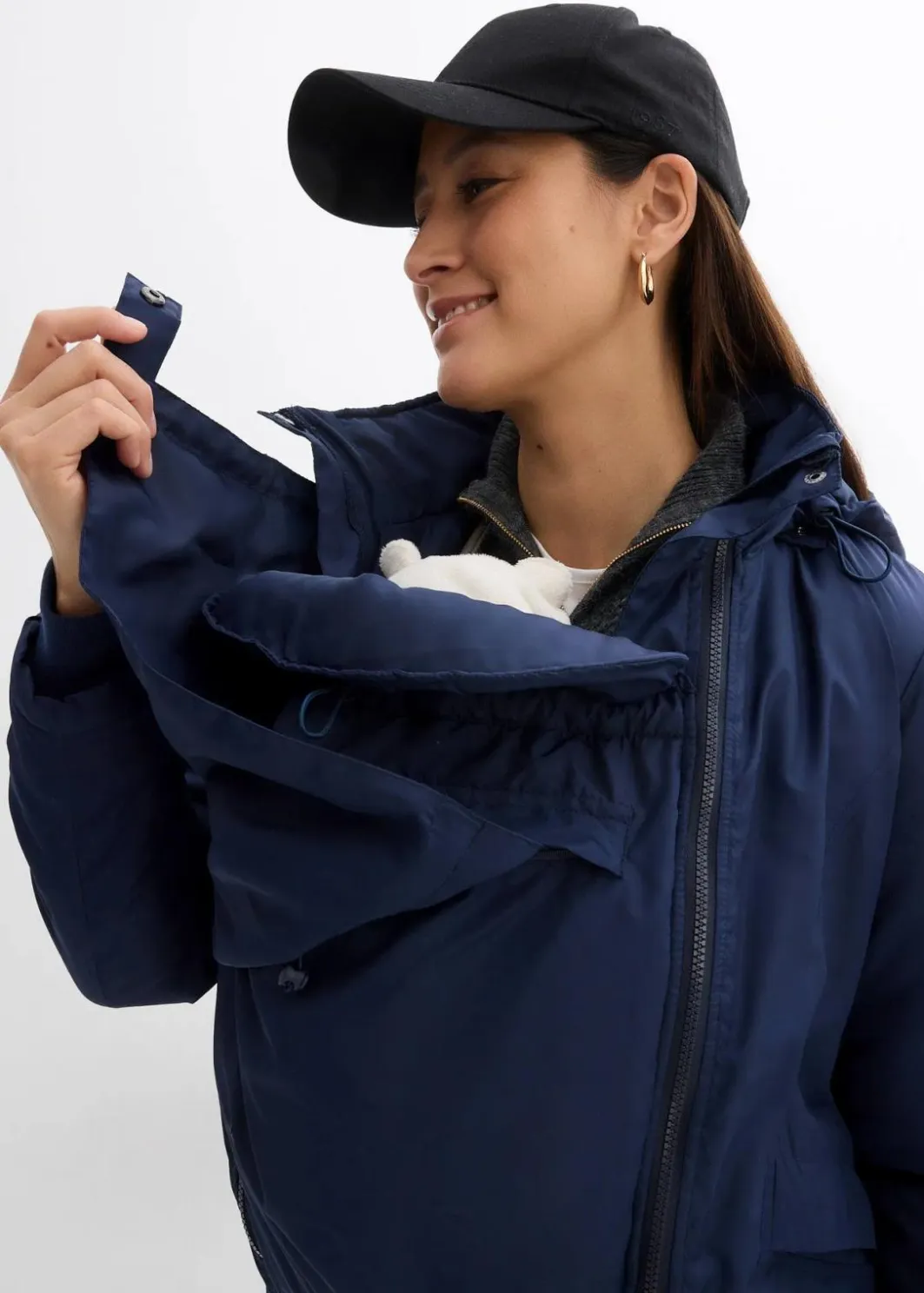 Damen bonprix Bekleidung·Blazer|Umstandsmode|3-in-1 wasserabweisende Umstandsjacke mit Trageeinsatz