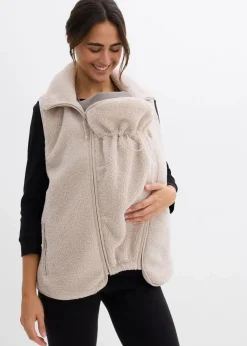 Damen bonprix Bekleidung·Blazer|Umstandsmode|3-in-1 weiche Umstands-und Trageweste aus Teddyfleece