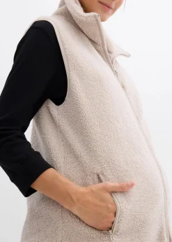 Damen bonprix Bekleidung·Blazer|Umstandsmode|3-in-1 weiche Umstands-und Trageweste aus Teddyfleece
