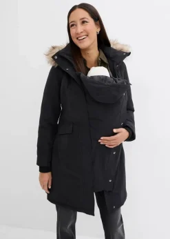 Damen bonprix Bekleidung·Blazer|Nachhaltigere Materialien|3-in-1 wind-und wasserdichter Umstandsmantel mit Trageeinsatz