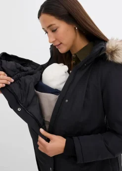 Damen bonprix Bekleidung·Blazer|Nachhaltigere Materialien|3-in-1 wind-und wasserdichter Umstandsmantel mit Trageeinsatz