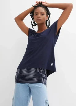 Damen bonprix Nachhaltigere Materialien|Shirts & Tops|2-in-1-Shirt