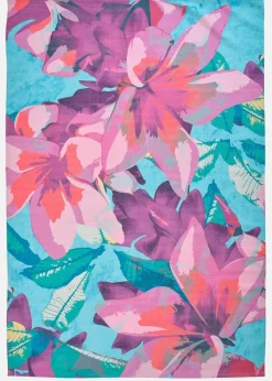 Outlet In-und Outdoor Teppich mit Blumenmotiv Flachgewebe-Teppiche