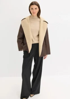 Damen bonprix Bekleidung·Hosen|Jacken & Mäntel|Jacke aus Lammfellimitat