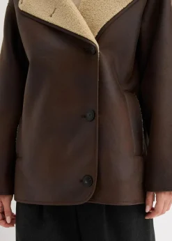 Damen bonprix Bekleidung·Hosen|Jacken & Mäntel|Jacke aus Lammfellimitat
