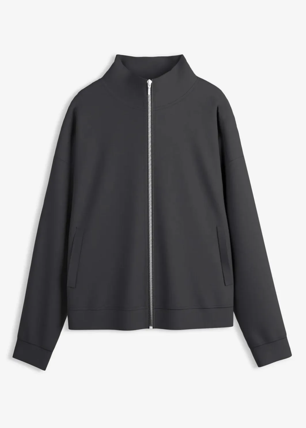 Damen bonprix Shirts & Tops|Basics|Jacke in Scuba Qualität mit Reißverschluss