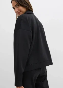 Damen bonprix Shirts & Tops|Basics|Jacke in Scuba Qualität mit Reißverschluss