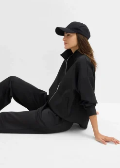 Damen bonprix Shirts & Tops|Basics|Jacke in Scuba Qualität mit Reißverschluss