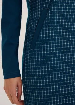 Damen bonprix Bekleidung·Pullover & Strickjacken|Kleider|Jacquard Kleid mit Kontrastkragen