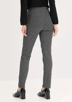 Damen bonprix Bekleidung·Kleider|Hosen|Jacquard Schlupfhose mit Schließendetail