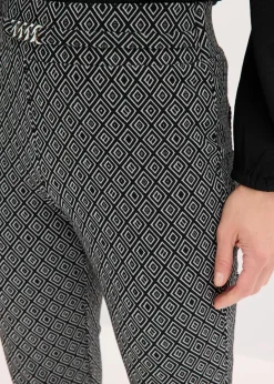 Damen bonprix Bekleidung·Kleider|Hosen|Jacquard Schlupfhose mit Schließendetail