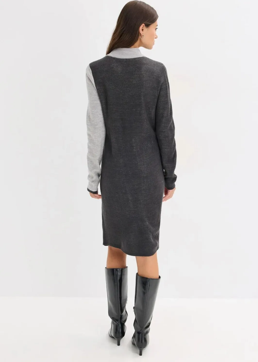 Jacquard-Strickkleid mit modernen Streifen Damen Bekleidung·Umstandsmode|Bekleidung·Pullover & Strickjacken