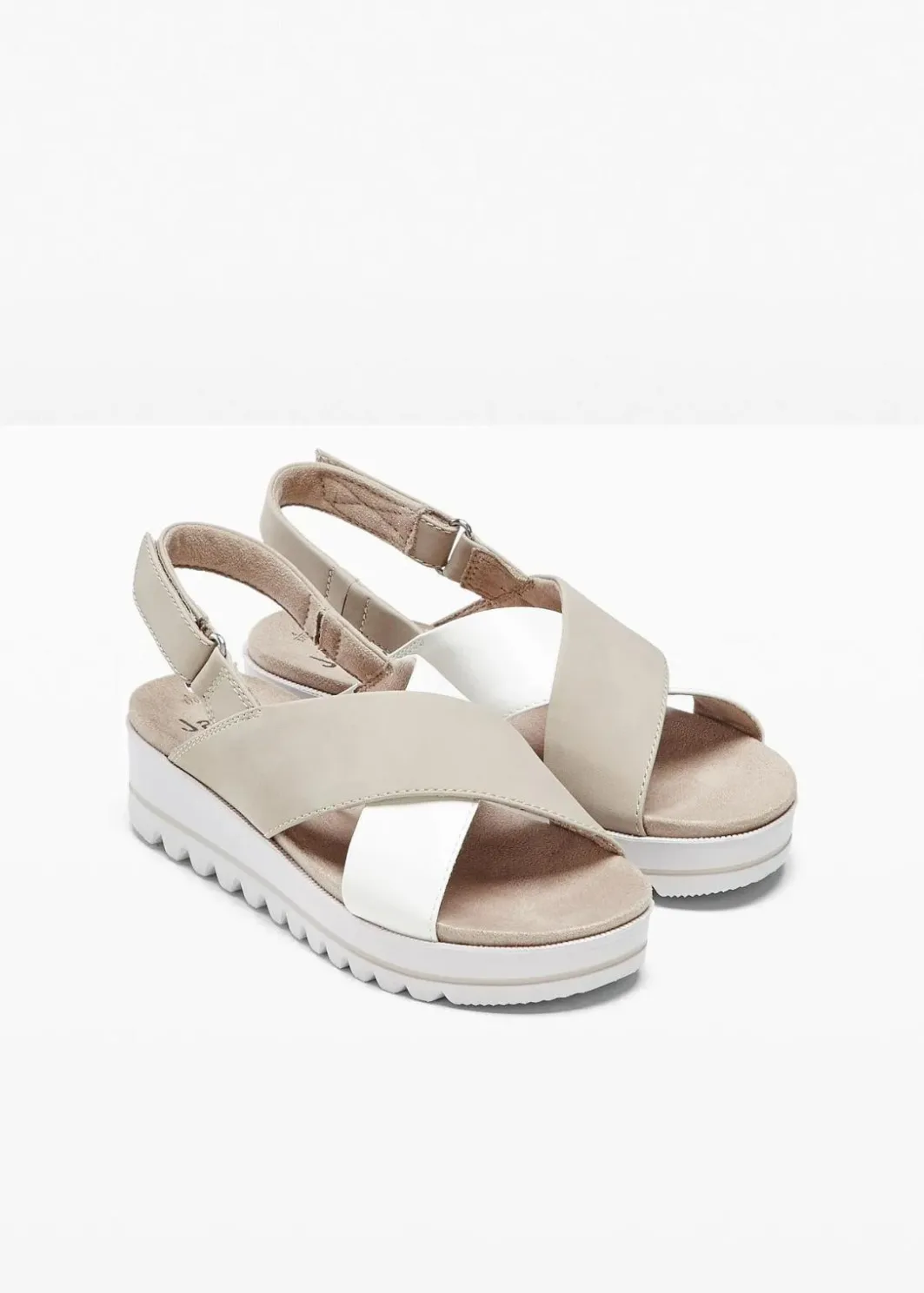 Hot Komfort-Plateau-Sandalen in bequemer Weite Damen High Heels|Komfortschuhe