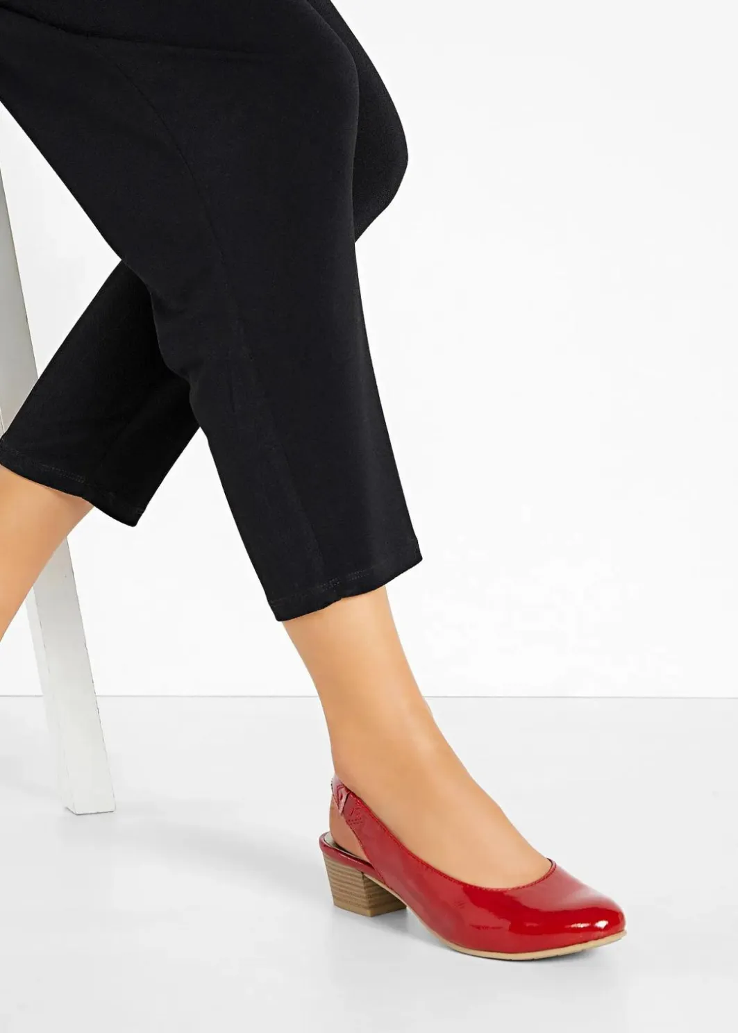 Clearance Komfort-Slingpumps in bequemer Weite Damen High Heels|Komfortschuhe