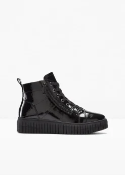 Schnürboots Damen High Heels|Komfortschuhe